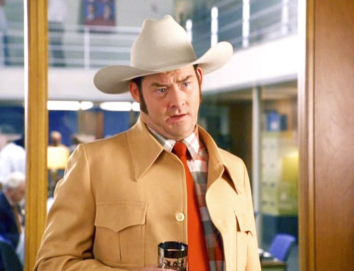 Whammy! David Koechner channeled the essence of local TV news sportscasters in Anchorman.